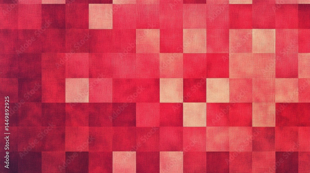 Fototapeta premium red pixelated fabric texture background