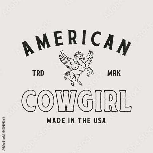 American Cowgirl Made in USA Vintage Design