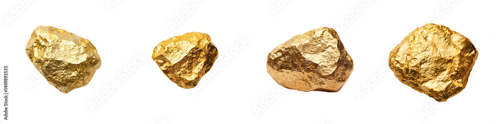 Closeup view of natural raw gold nuggets Closeup view of natural raw gold nuggets