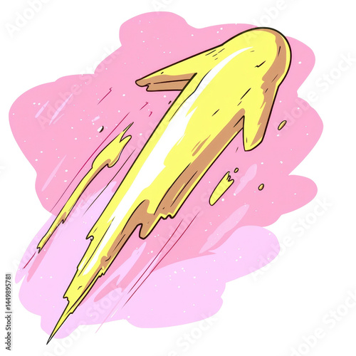 Bright Lightning Bolt with Colorful Background and Dynamic Effects