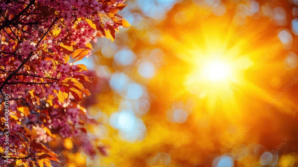 Sunny day with pink blooms Sunny day with pink blooms