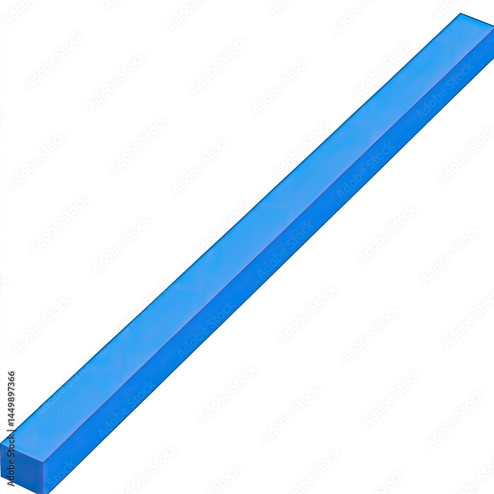 Obraz premium Solid blue rectangular bar