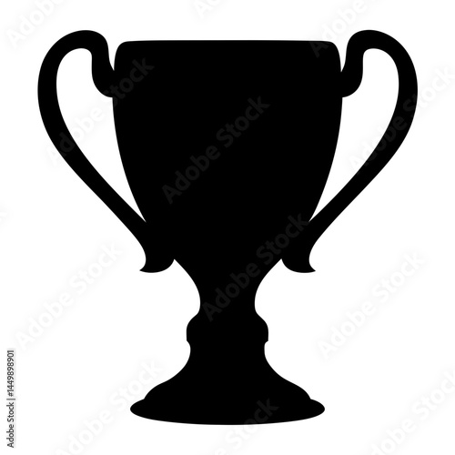 Silhouette of a traditional trophy cup illustrating victory and achievement concepts