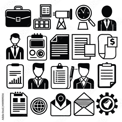 Office and Business Editable Icons set. Vector illustration in modern thin line style of business related icons: teamwork, documents, devices, and more. Pictograms and infographics for mobile apps.
