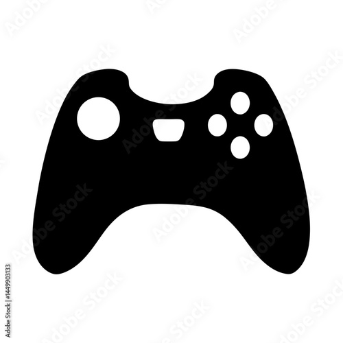 Simple black and white video game controller for modern consoles