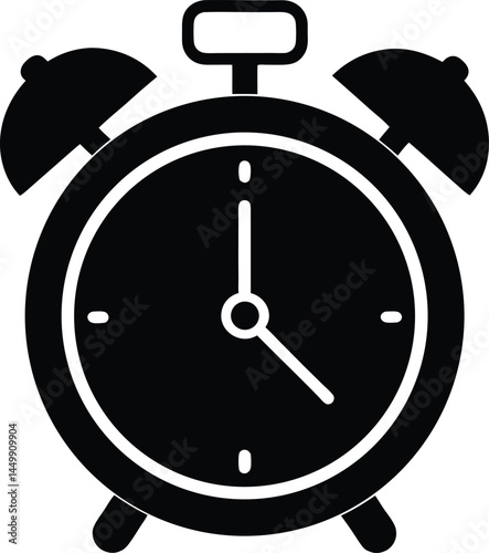 alarm clock icon isolated on white background  .eps