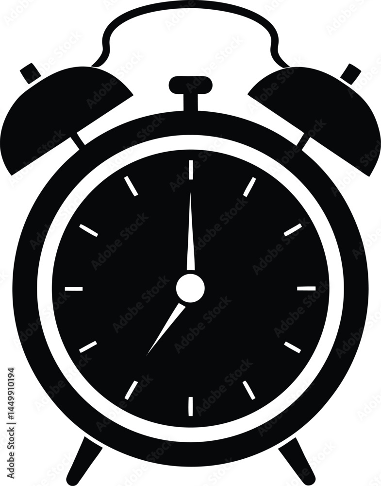 alarm clock ringing on white background alarm clock ringing on white background