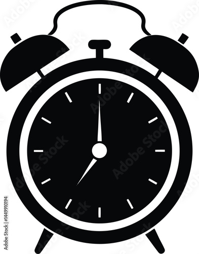 alarm clock ringing on white background