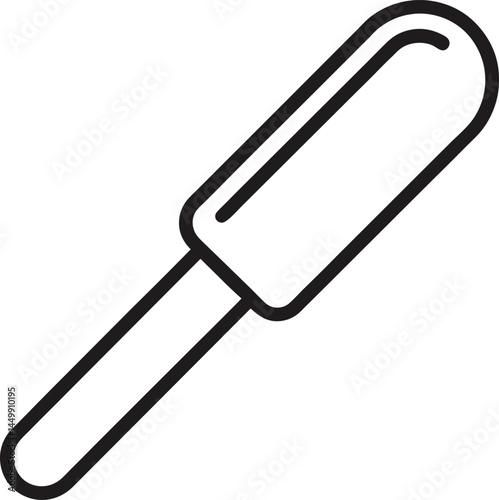tongue depressor Outline vector illustration on white background