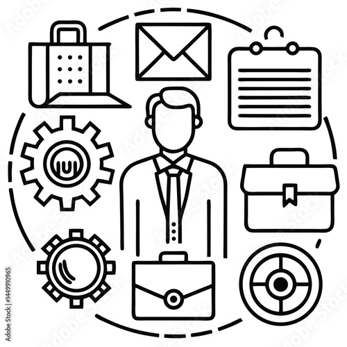 Workshop set of web icons in line style. Business Workshop icons for web and mobile app. Containing team building, teamwork, coaching, meeting, managing, coaching, motivation and more

