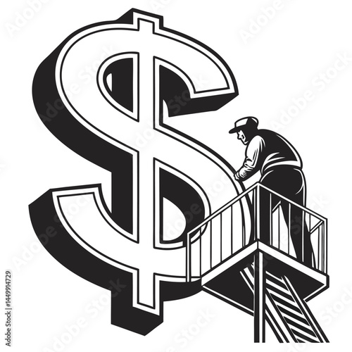 us dollar sign with dollar symbol