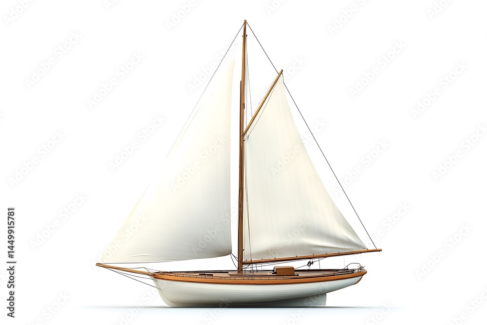 Obraz premium Sailboat isolated on white background