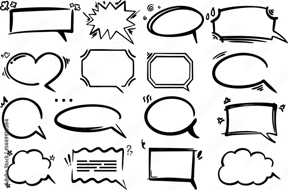 Obraz premium Explore a Wide Variety of Speech Bubbles Perfectly Designed for Your Creative Projects