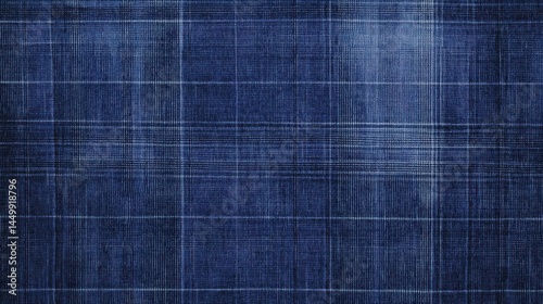 dark blue plaid fabric texture