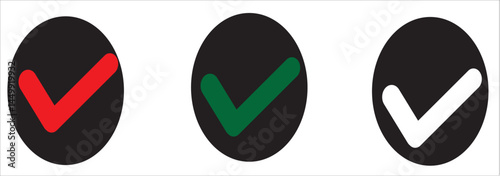check mark icon. Check mark vector icon. Checkmark Illustration. Vector symbols set ,green checkmark isolated on white background. Correct vote choise isolated symbol
