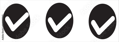 check mark icon. Check mark vector icon. Checkmark Illustration. Vector symbols set ,green checkmark isolated on white background. Correct vote choise isolated symbol