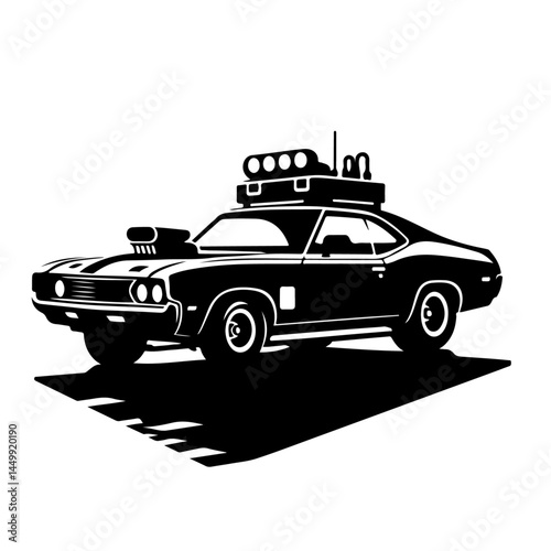 Race Car Number 2 Silhouette for Motorsport and Speed Design