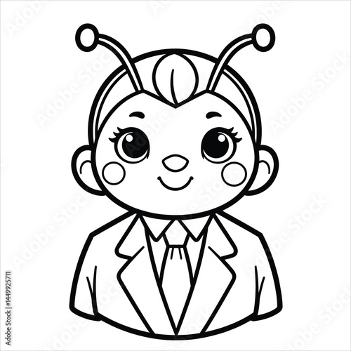 Charming bug man business attire