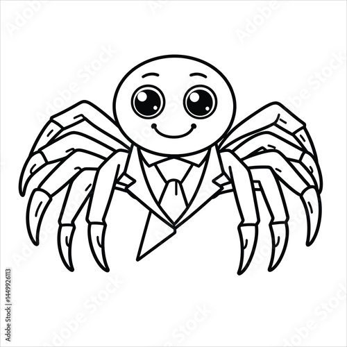 Dapper spider in formal attire