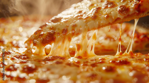 A delicious slice of creamy, cheese-smothered pizza is lifted, revealing a tantalizing glimpse of the savory toppings and a crust that promises a satisfying bite.A delicious slice of creamy, cheese-sm