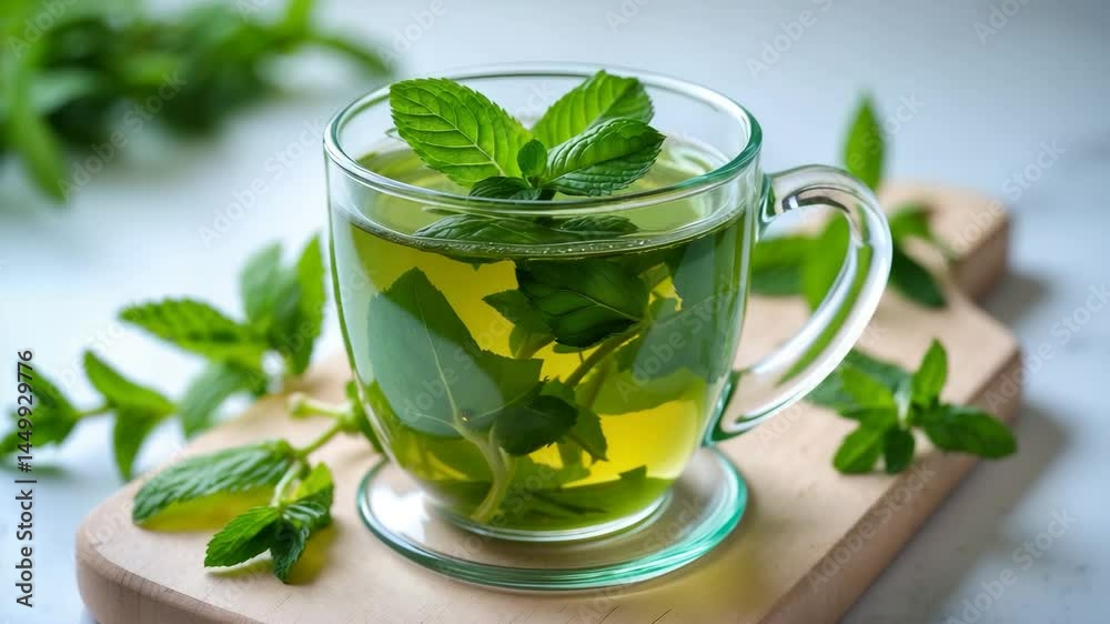 Mint-infused tea Mint-infused tea