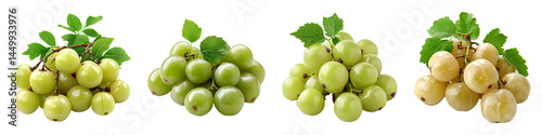 Set, Collection of amla isolated on transparent background.
