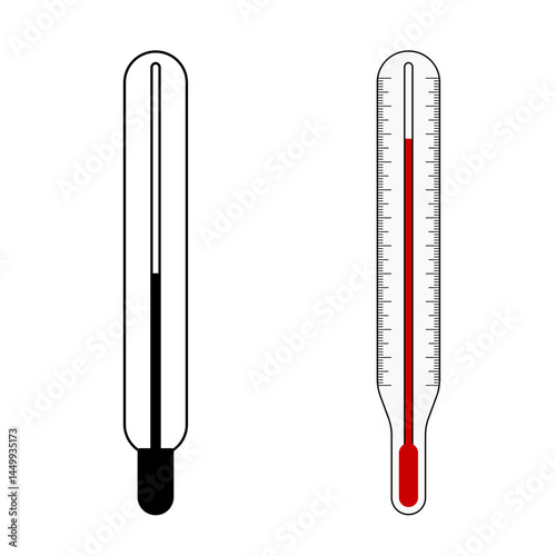 Temperature measurement mercury with graduation glass