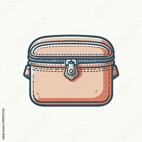 Travel toiletry pouch in modern design with pastel colors  