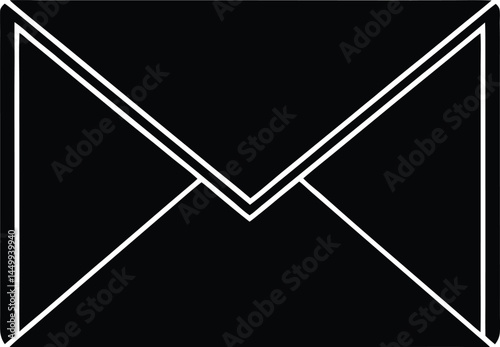 closed envelope mail icon on white background 