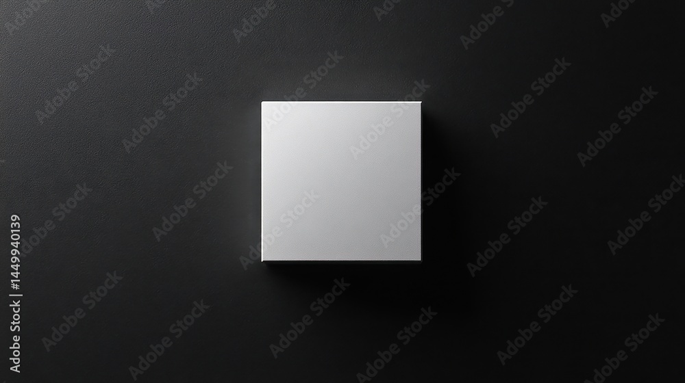 minimalist white box on black background minimalist white box on black background