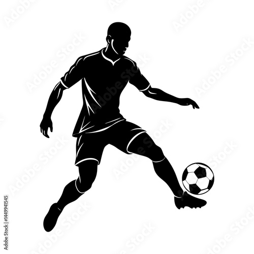 Soccer Player Silhouette vector illustration