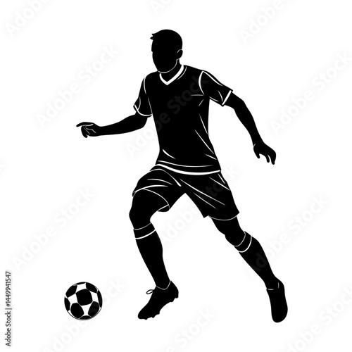 Soccer Player Silhouette vector illustration
