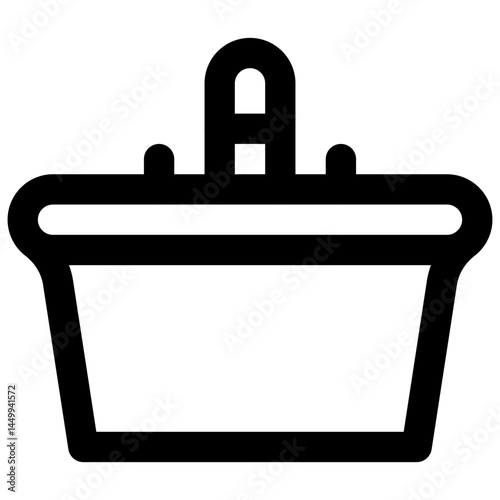 Bath time. Editable stroke vector icon.