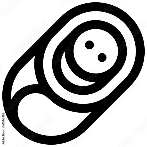 Baby. Editable stroke vector icon.