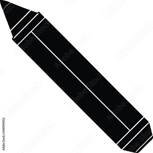 crayon with wrapper on white background 