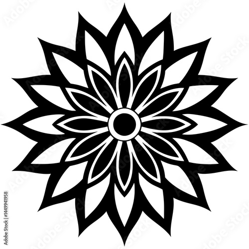 abstract petals mandala