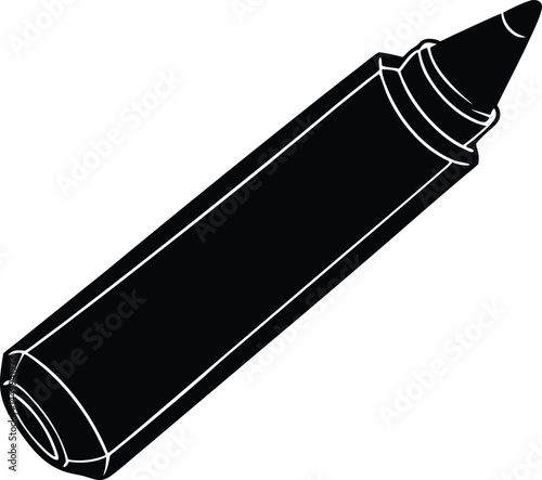 crayon with wrapper on white background  .eps