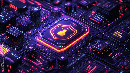 Cybersecurity chip on complex circuit board