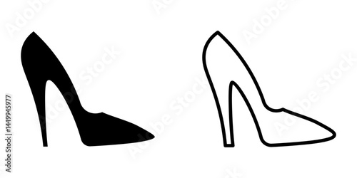 high heels icon on white background