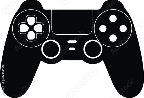 game controller on white background 