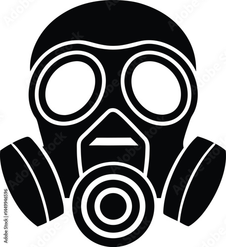 gas mask icon on white background 