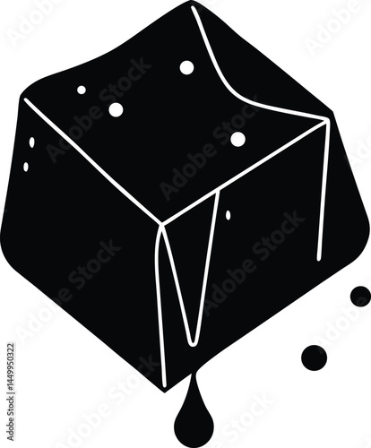 ice pack with condensation on white background   