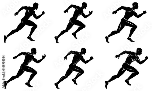 Wallpaper Mural Running Man Silhouette vector illustration Torontodigital.ca