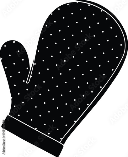 oven mitt on white background 