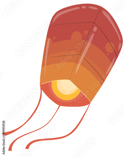 Colorful Vesak Lantern Illustration