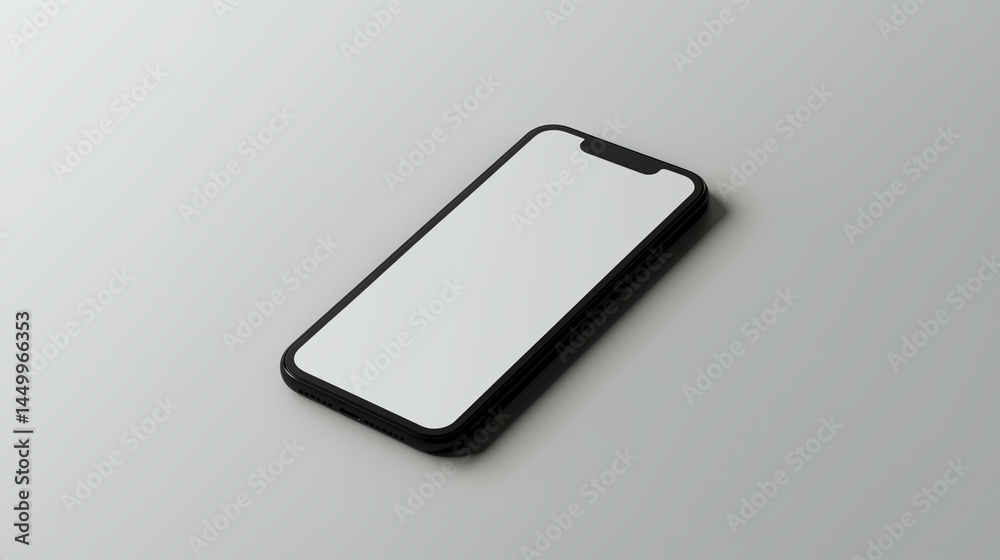 A black phone is laying on a grey surface A black phone is laying on a grey surface
