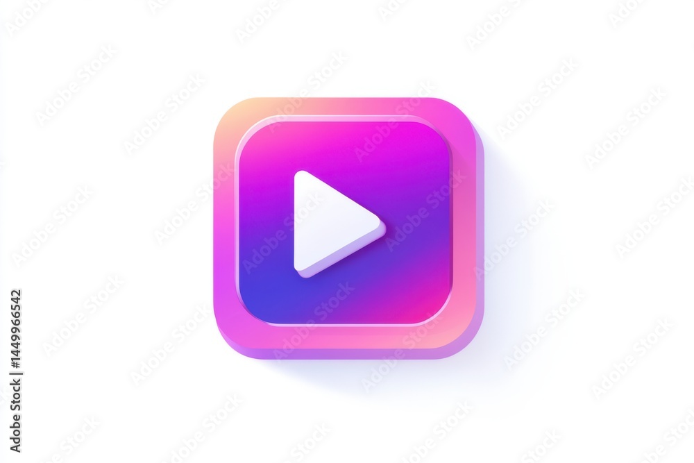 A minimalistic icon representing a video player, displaying simple design elements. A minimalistic icon representing a video player, displaying simple design elements.