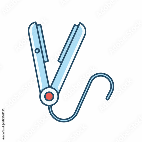 Professional Hair Straightener Vector Design.