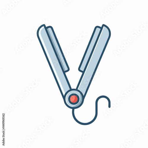 Professional Hair Straightener Vector Design.