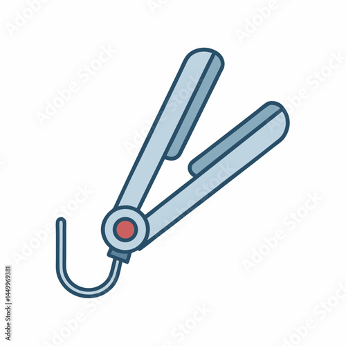 Professional Hair Straightener Vector Design.